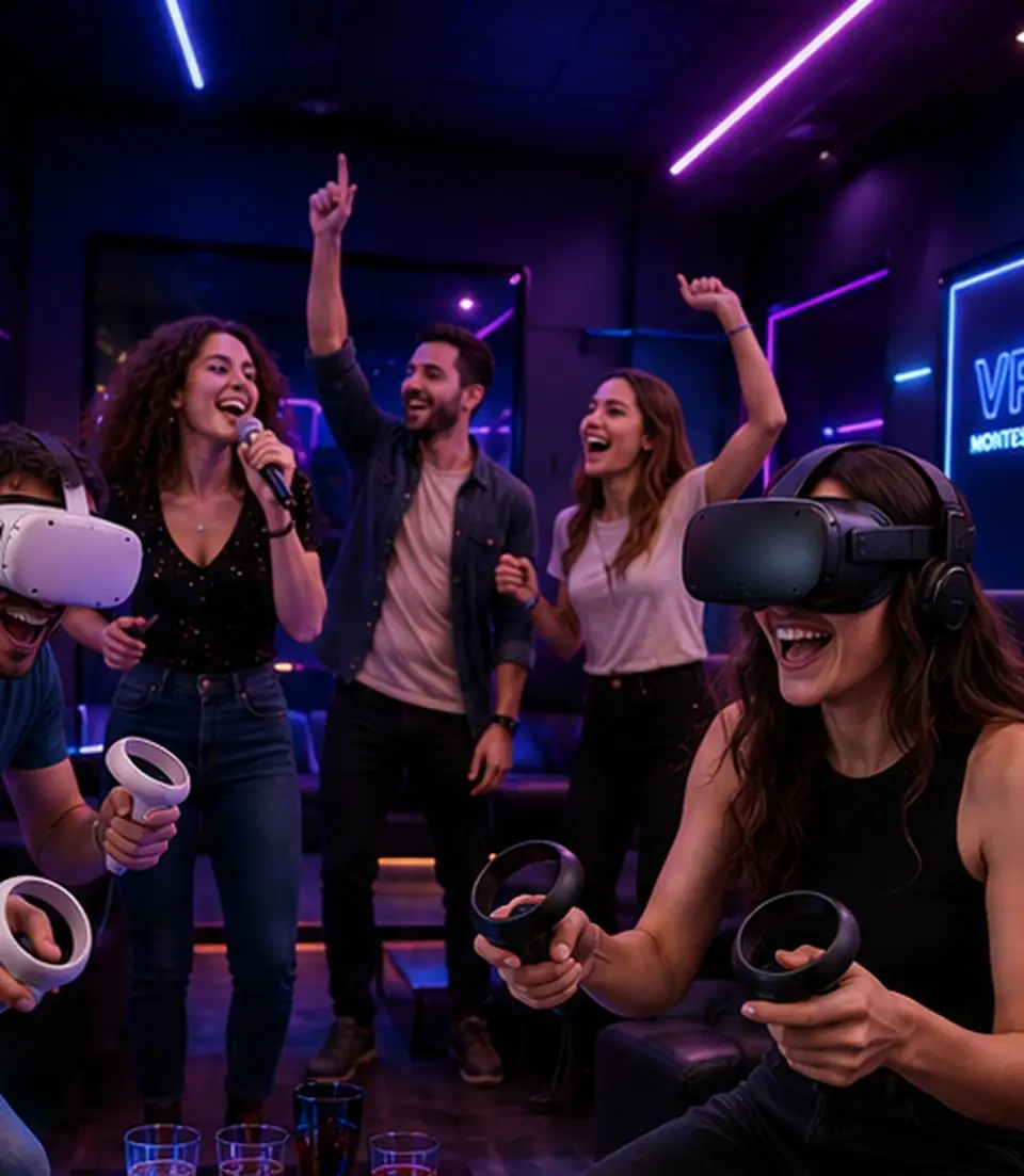 Amici in VR e karaoke durante un evento privato a VRC Perugia